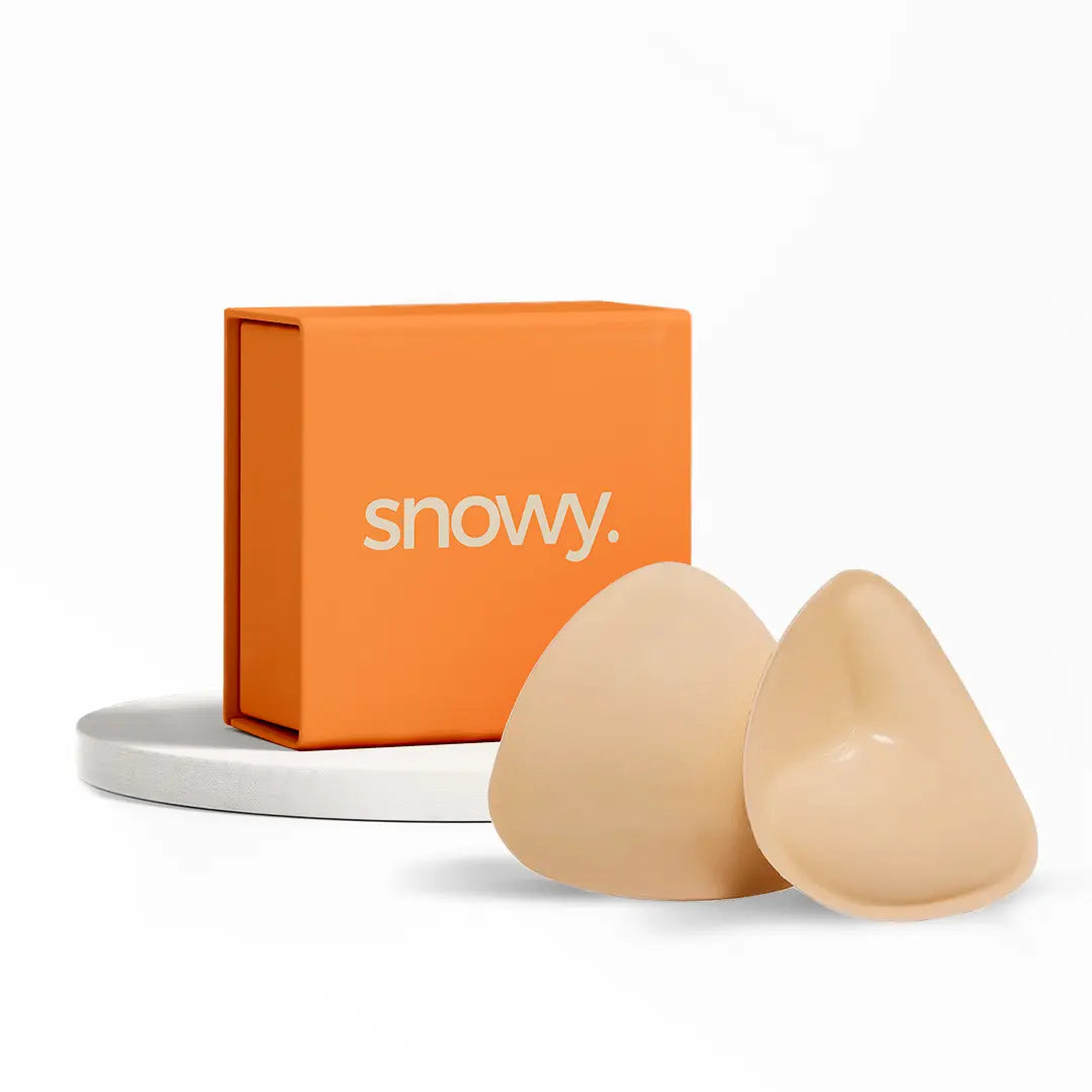 SNOWY Adhesive Bra Inserts – Instant Bust Lift & Volume, Washable Reusable Breast Pads, Invisible Under Clothes
