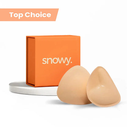 SNOWY Adhesive Bra Inserts – Instant Bust Lift & Volume, Washable Reusable Breast Pads, Invisible Under Clothes