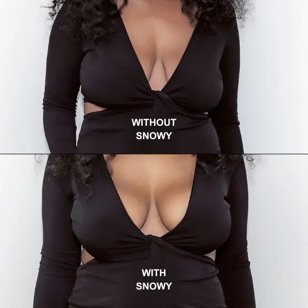 SNOWY Adhesive Bra Inserts – Instant Bust Lift & Volume, Washable Reusable Breast Pads, Invisible Under Clothes