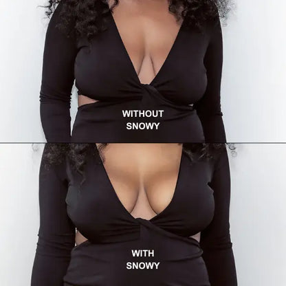 SNOWY Adhesive Bra Inserts – Instant Bust Lift & Volume, Washable Reusable Breast Pads, Invisible Under Clothes