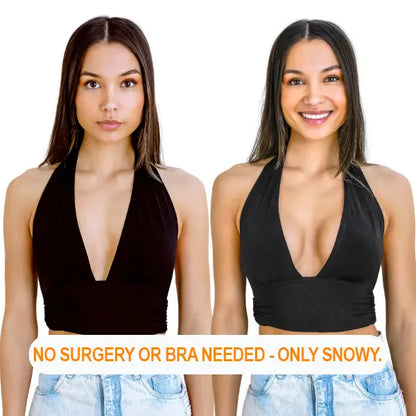 SNOWY Adhesive Bra Inserts – Instant Bust Lift & Volume, Washable Reusable Breast Pads, Invisible Under Clothes