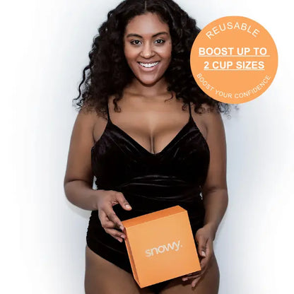 SNOWY Adhesive Bra Inserts – Instant Bust Lift & Volume, Washable Reusable Breast Pads, Invisible Under Clothes